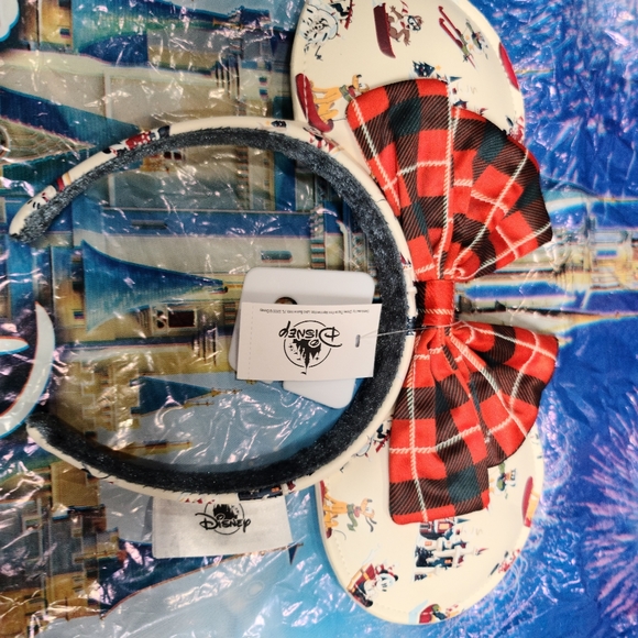 Disney Parks Holiday Lodge Snow Mickey Christmas Minnie Mouse Ears Headband 2021 - Picture 6 of 7